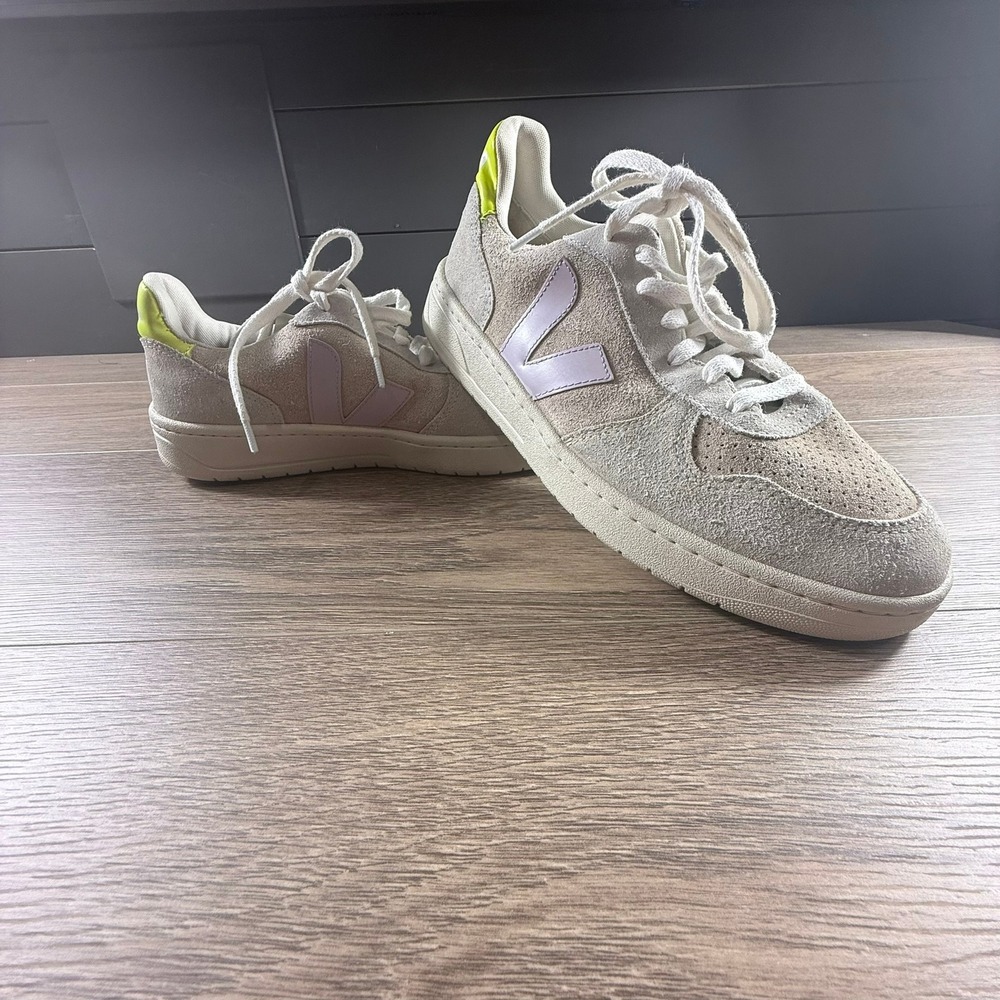 Veja V-10 Suede Multicolor Sable Sneakers Lifestyle Casual Laces Size 11 Low Top - Picture 2 of 16